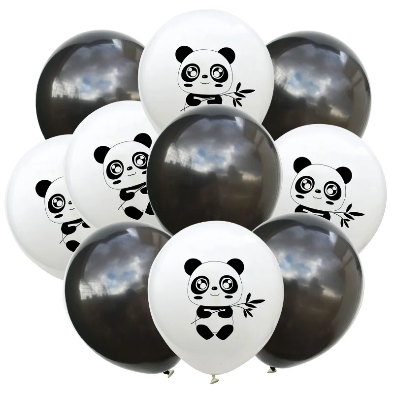 10/15pcs 12inch Panda Latex Balloon Bamboo Pattern Decoration Panda Theme Party Confetti Balloon Baby Shower Birthday Supplies