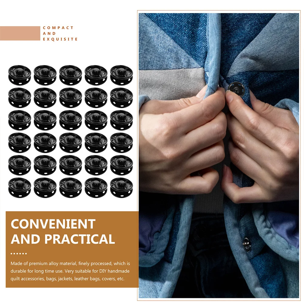 

50Pcs Round Alloy Snap Buttons Sew-on Durable Press Studs for Clothes DIY Crafts Accessories Embellishments Button