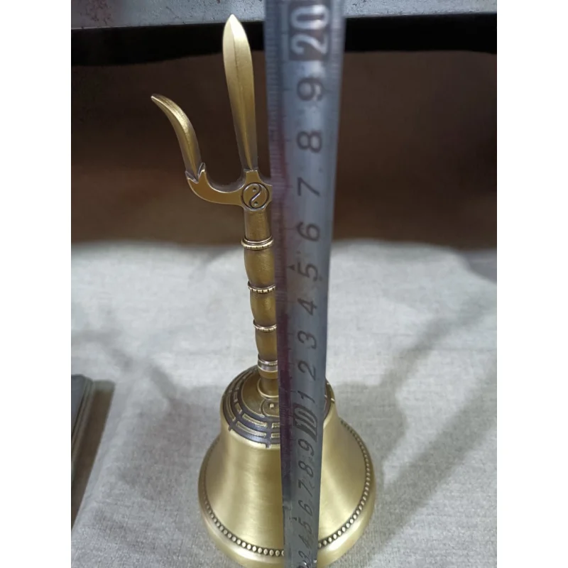 Sanqing Bell Three-pronged Copper Vintage Traditional Smooth Copper Bell