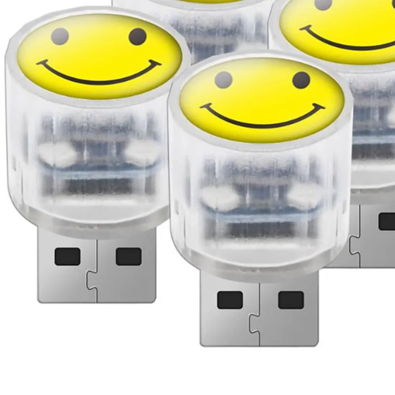 

USB-штепсельная лампа, искусственная кожа, яркая Ночная подсветка, Автомобильный интерьер, компьютер, мобильная зарядка, для bmw, audi, smilecar
