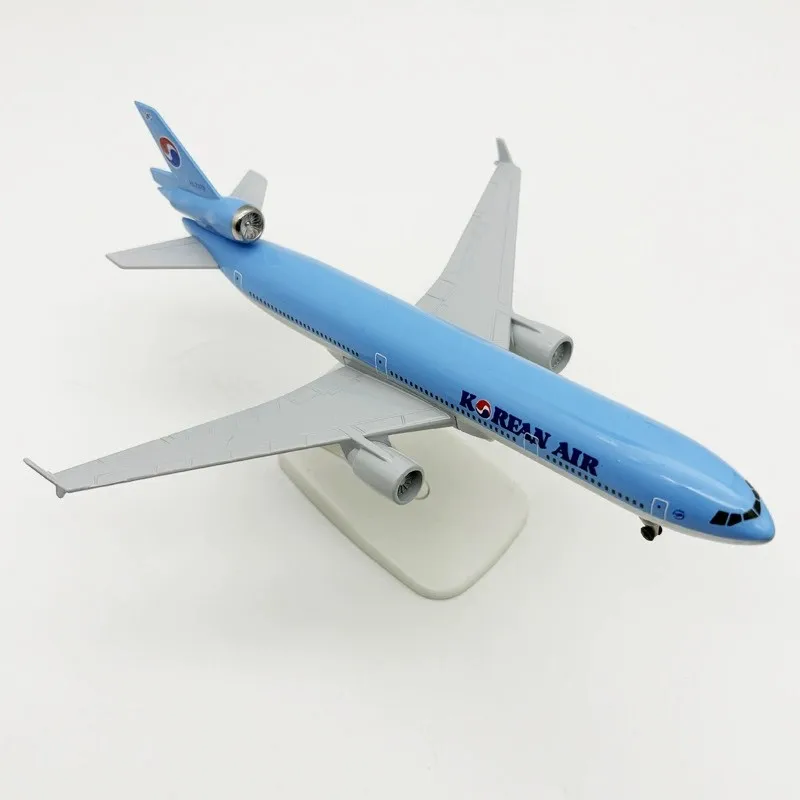 Modelo de Avião 20cm MD-11 Airways Coreano, Kit de Modelo de Avião em Metal com Rodas e Trem de Pouso, Aeronave Diecast