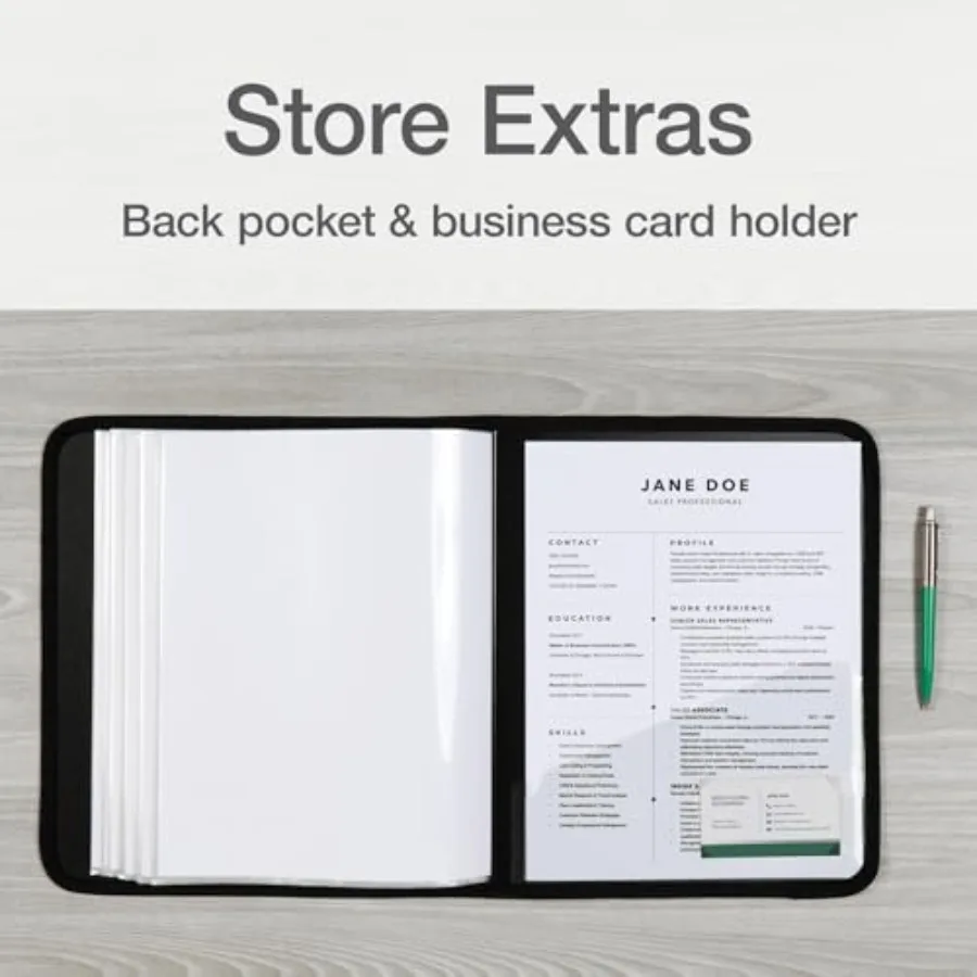 แฟ้มเอกสารแบบอ็อกซ์ฟอร์ด - แฟ้มสีดำขนาด 8.5 x 11 นิ้ว พร้อมซองพลาสติก 80 ช่อง 160 หน้า สำหรับจัดระเบียบเอกสาร งานโรงเรียน