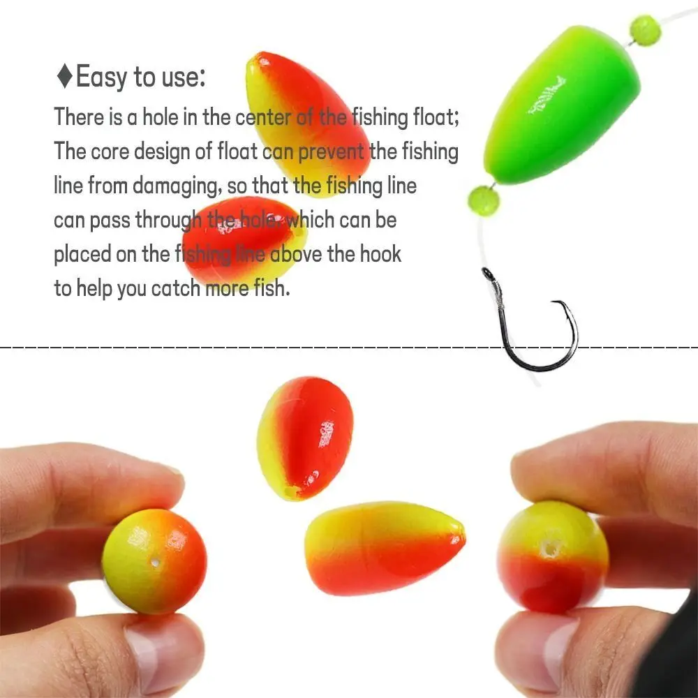 30pcs Foam Fishing Float Fishing Foam Float High Sensitivity Conical Shape Fishing Foam Bobber Foam Eye-catching