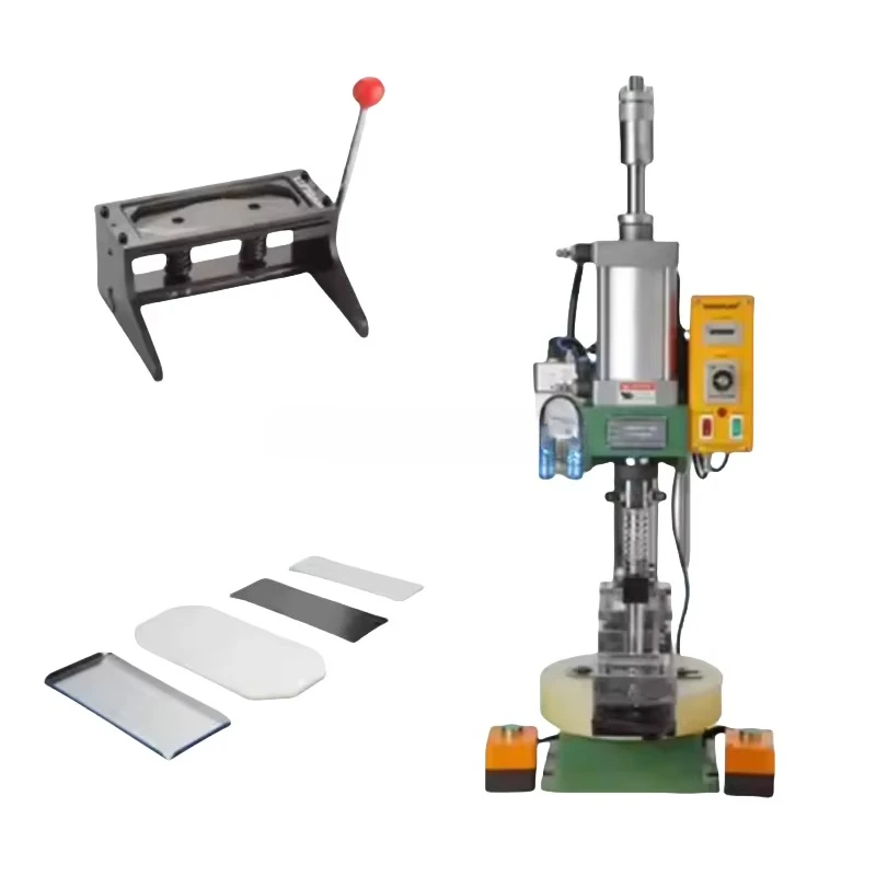 Automatic Pneumatic Refrigerator Magnet Maker 50X50mm, 3D Cute Souvenir Magnet Production Equipment