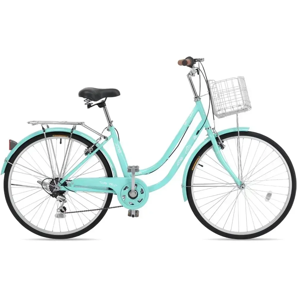26-Inch 7-Speed Adult Beach Cruiser Bike with Linear Pull Brakes and Wide Seat for Men & Women