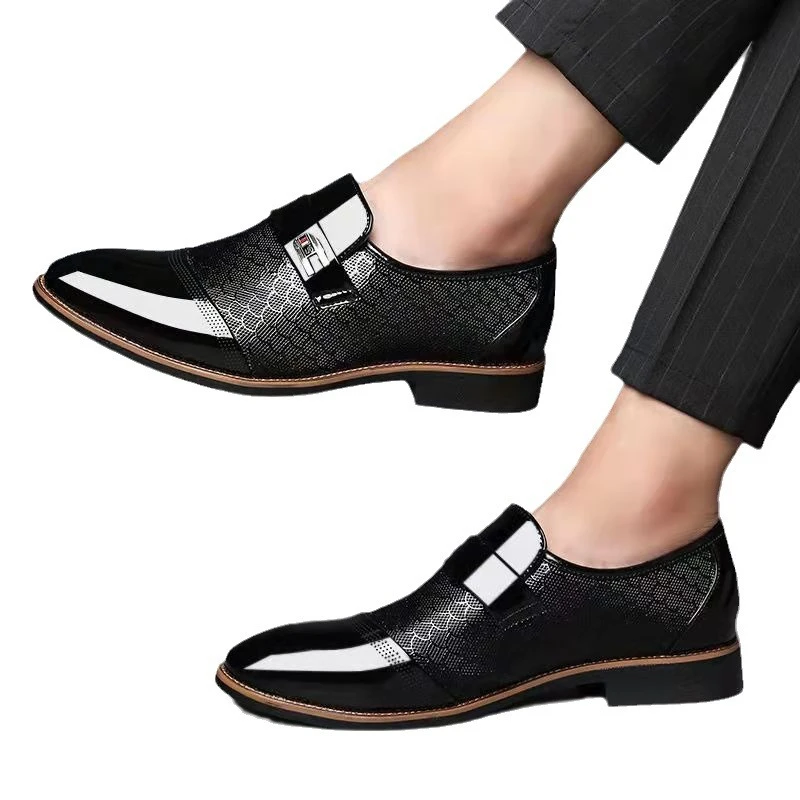 

Mens Black Perforated Leather Lace Up Derby Dress Shoes Breathable Thick Sole Formal Business Office Work Summer Daily Wear