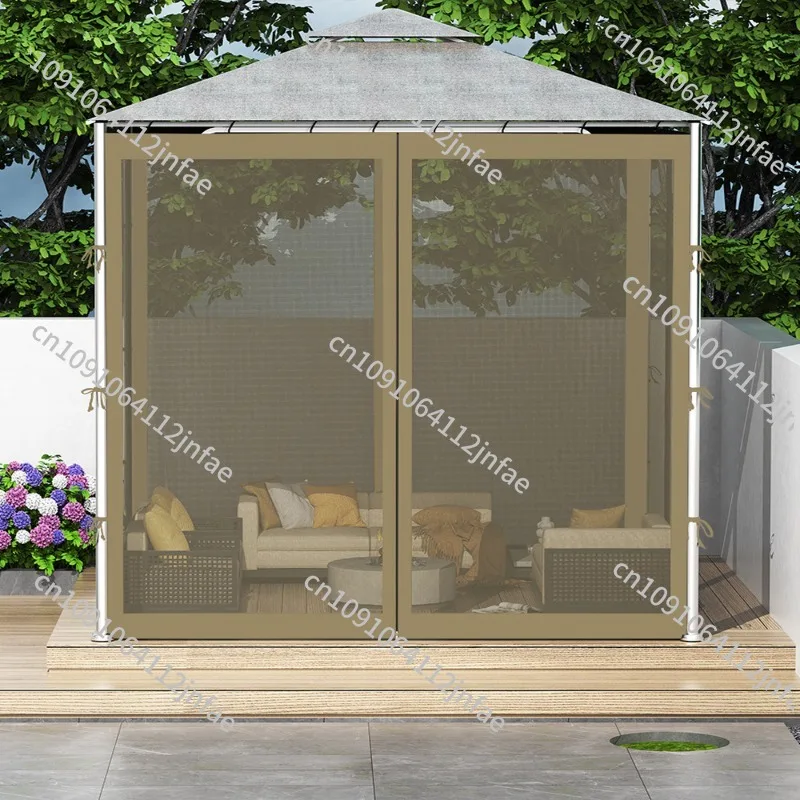 Tent Mosquito Net Outdoor Pavilion Mosquito Net Balcony Courtyard BBQ Shed Shade Hanging Curtain Pull Thickened Factory Direc