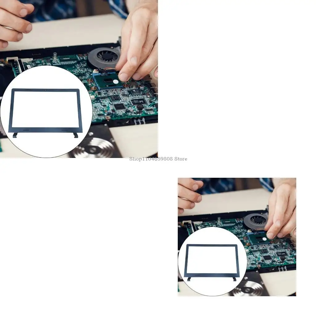 شاشة الكمبيوتر المحمول الحافة LCD الحافة غطاء الشاشة الإطار الأمامي شل حالة سهلة التجميع ل 100-15IBY B50-1 ملحقات الكمبيوتر #1