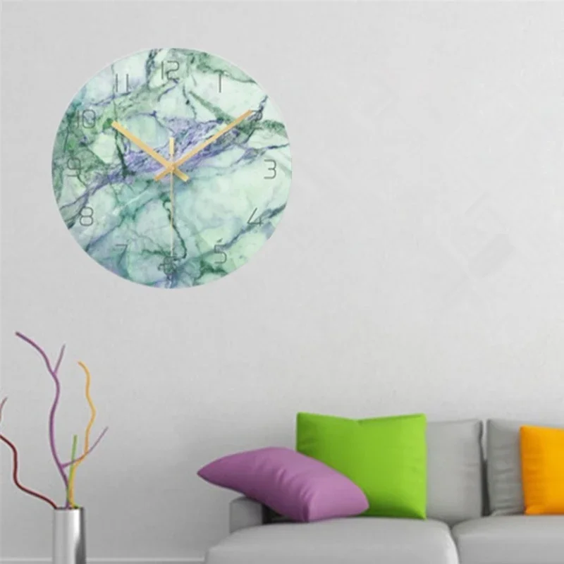 Glass Wall Clock Nordic Modern Wall Watch Silent Minimalist Aesthetic Clocks Decorative Interior Elegant Living Room Watches