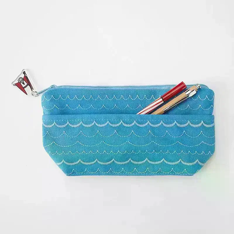 Cute Large Capacity Portable Cosmetic Bag Creative Cartoon Ocean Pencil Case Stationery Storage Bag School Supplies