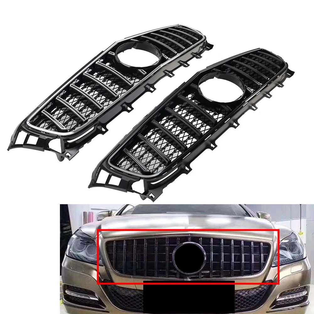 Car Front Bumper Grille GTR Style Radiator Grill For Mercedes Benz CLS Class W218 CLS350 CLS500 CLS550 2011 2012 2013 2014