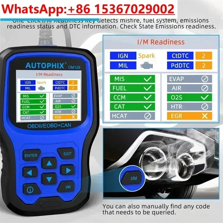 Autophix OM129 Enhanced Automotive OBD2 Scanner