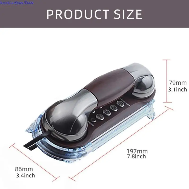هاتف D0UA MT025 الهاتف الأنيق الجدار المثبت على الجدار مع زر كبير ، إعادة الاتصال والمكالمات الواردة وظائف وميض