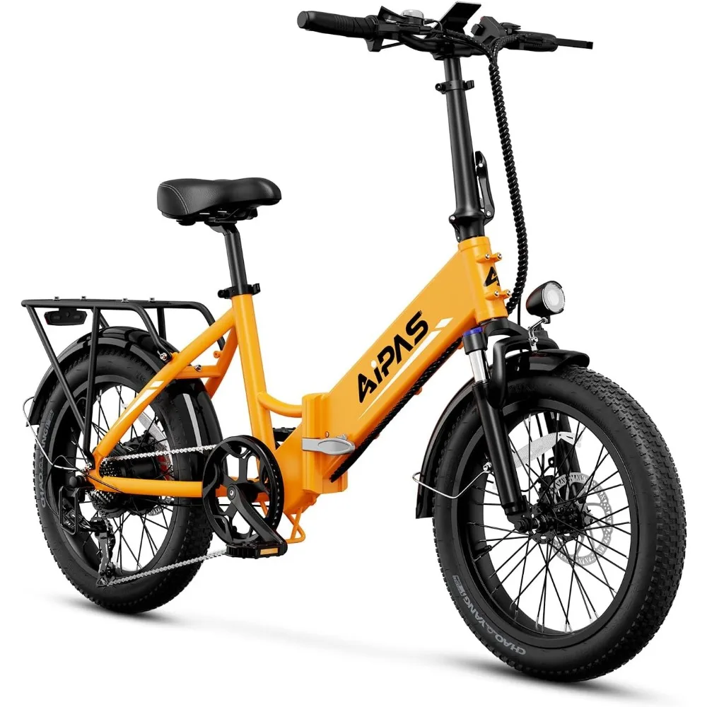 Folding Electric Bike, 20'' Fat Tire Electric Bike with 750W Motor, 48V Removable Battery, 28MPH Max Speed