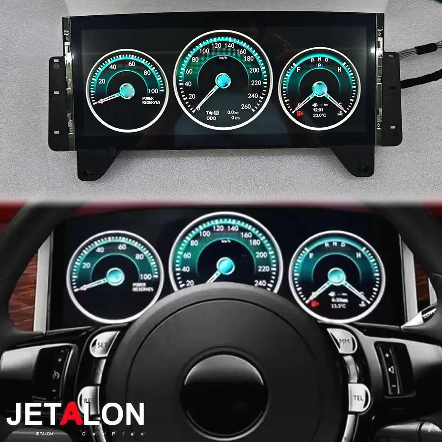 

12.3 Inch LCD Dashboard for Rolls Royce Phantom 2004-2013 Car Multicolor UI High Display Instrument Panel Cluster Map