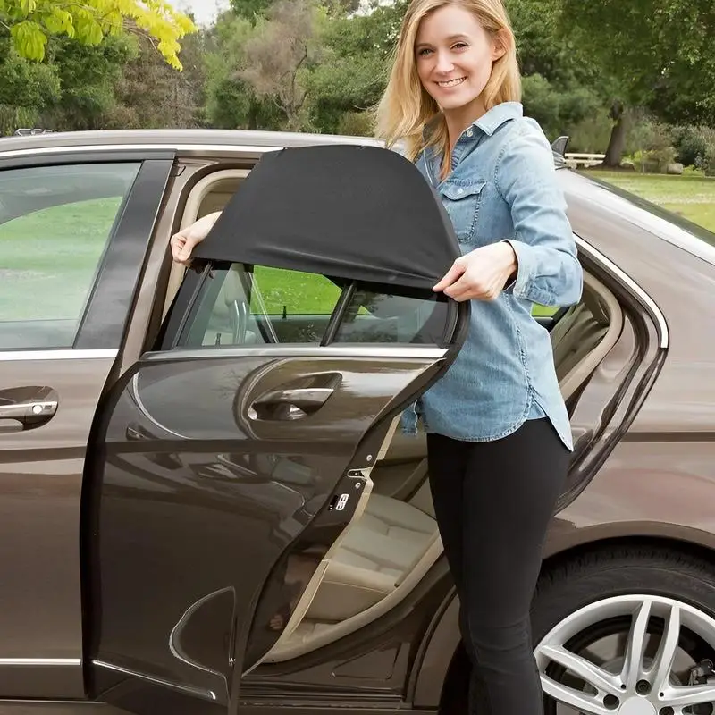 Cubiertas de puerta para ventana de coche, malla de sombra, mosquitera para coche, SUV, MPV, 4 piezas