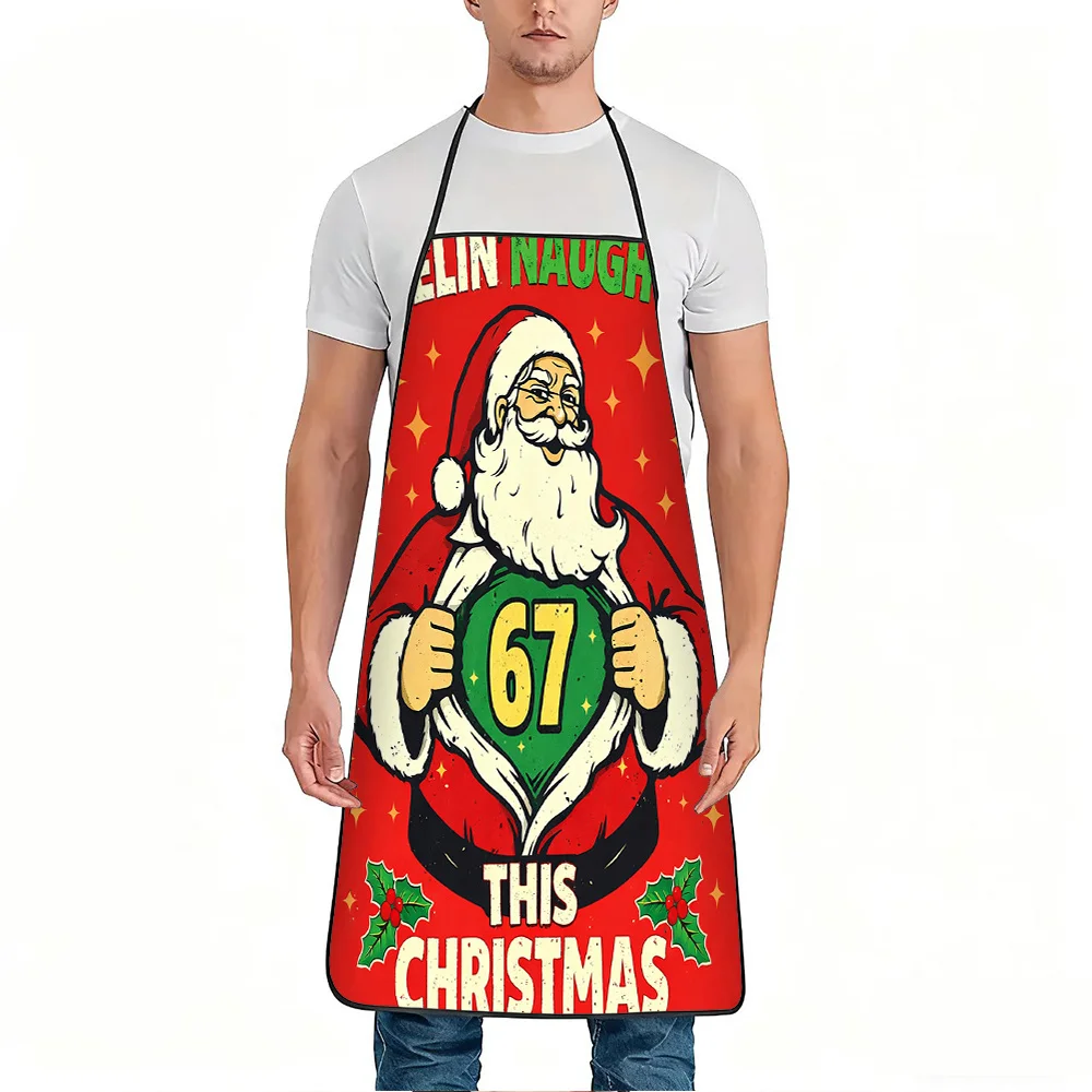 Cheeky Santa Humorous Apron, Sturdy & Durable, Adult Kitchen Work Apron