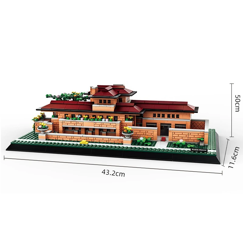 Blocs de construction de la célèbre architecture Robie House-Chicago, modèle de ville américaine, ca