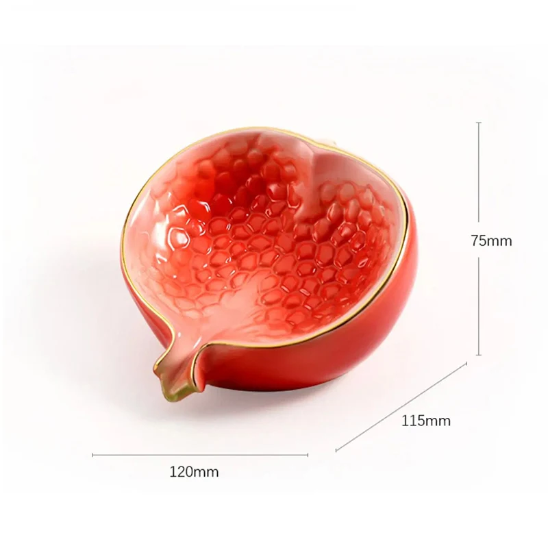 New Creative Ceramic Pomegranate Shape Soap Holder Box Wash Table Drain Soap Dish Toilet Soap Box Home Bathroom Decoration 2024