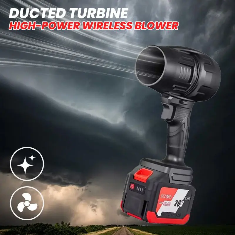 

1000W Ducted Turbine High-Power Wireless Blower 500g Thrust Turbo Fan Violent Air Gun Car Dust Blower Snow Removal Dryer