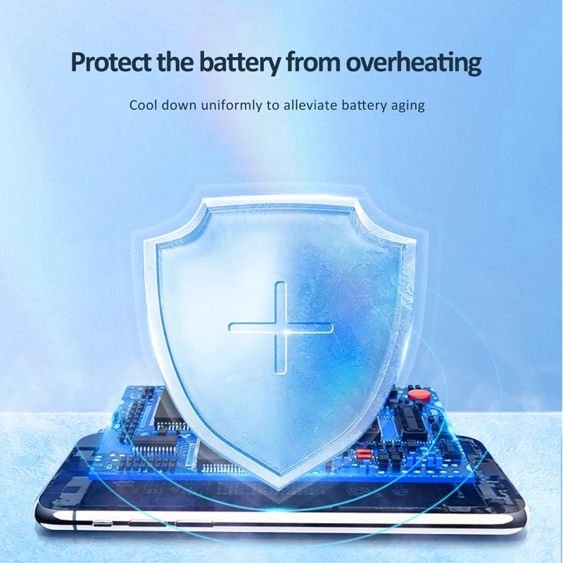 SLQZT Portable Mobile Phone Cooler Semiconductor Dual Cooling Fan Radiator Phone Holder Game Heat Sink Fun Cooler(Black)