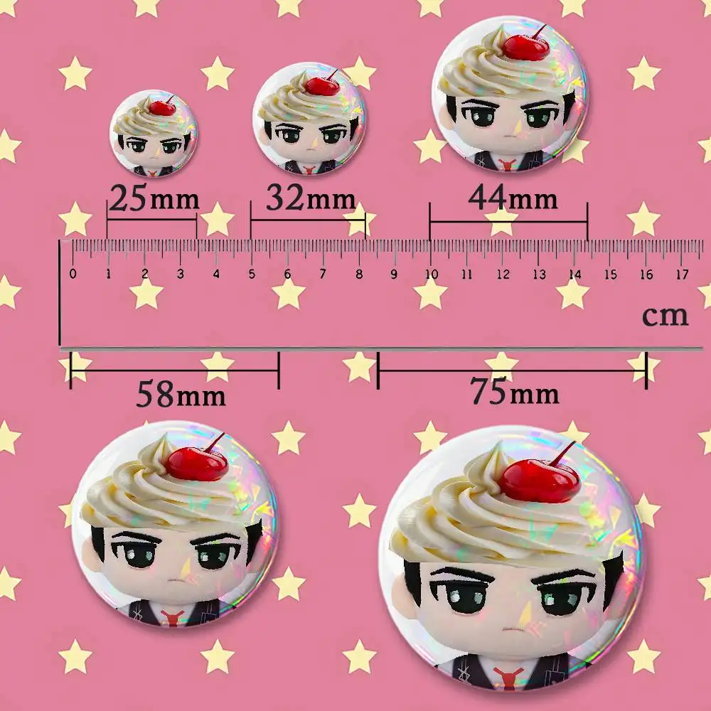 M-Meursault Badges Round Itabag Decoration IP Peripheral Products 58mm 44mm 32mm 75mm 25mm Mini