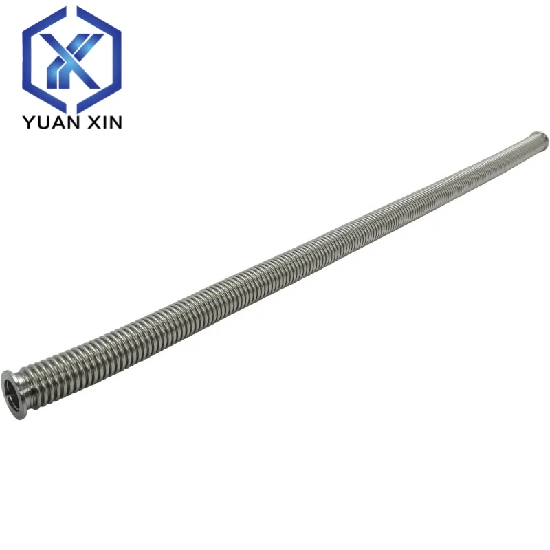 Soffietto ad alto vuoto KF KF16-KF50 100 mm-1000 mm con 2 set di morsetti in acciaio inossidabile