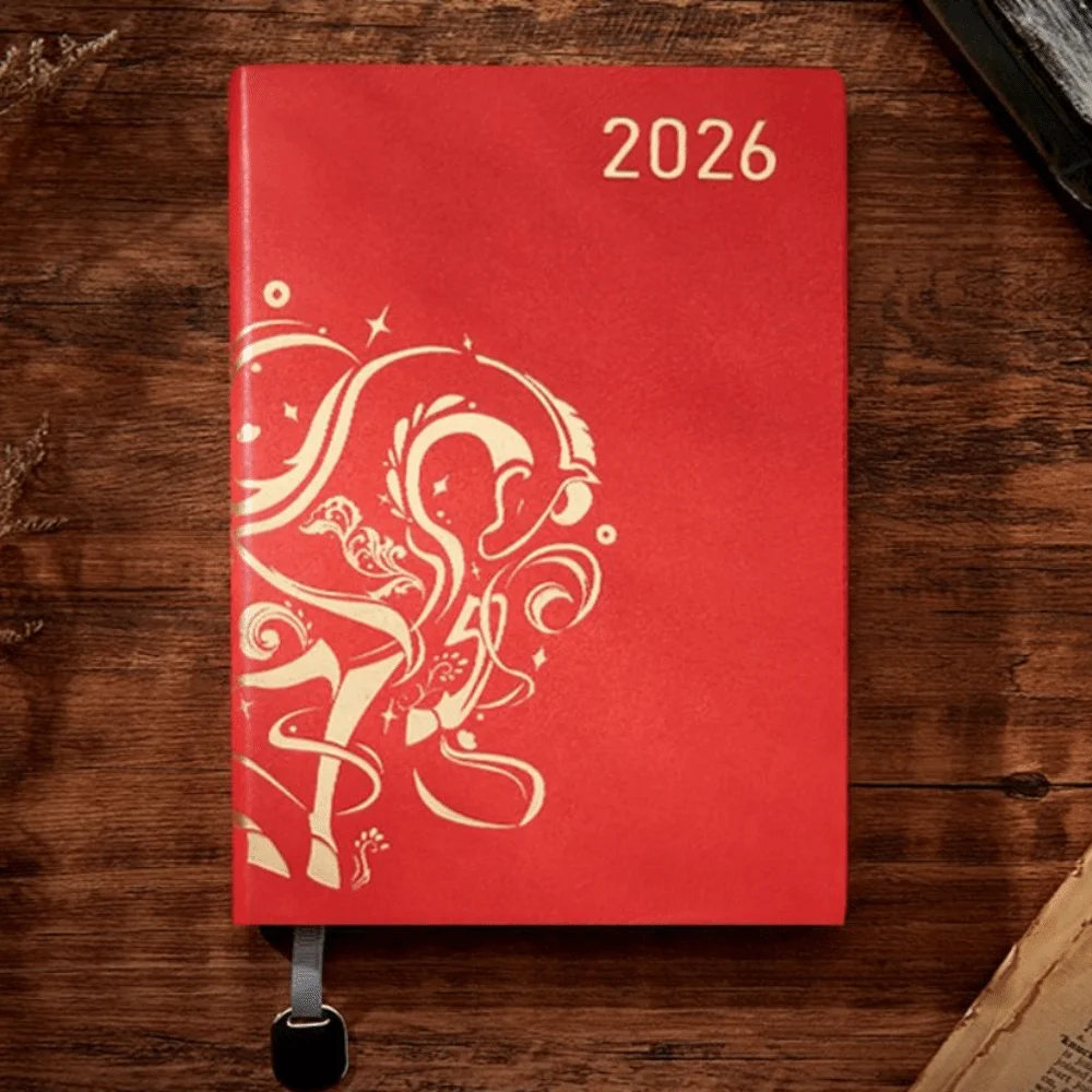 

Блокнот из искусственной кожи «Год лошади», утолщенный износостойкий офисный журнал, дневник, блокнот, стационарный портативный классный блокнот с подкладкой