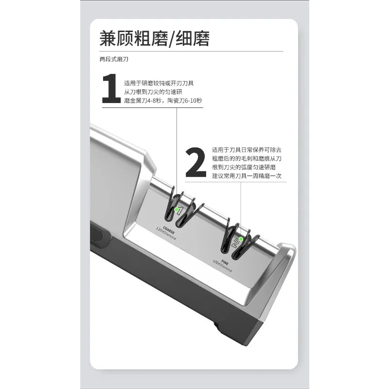 Electric Knife Sharpener Household Automatic Quick Blade Portable Mini Sharpener For Kitchen Cutlery Maintenance
