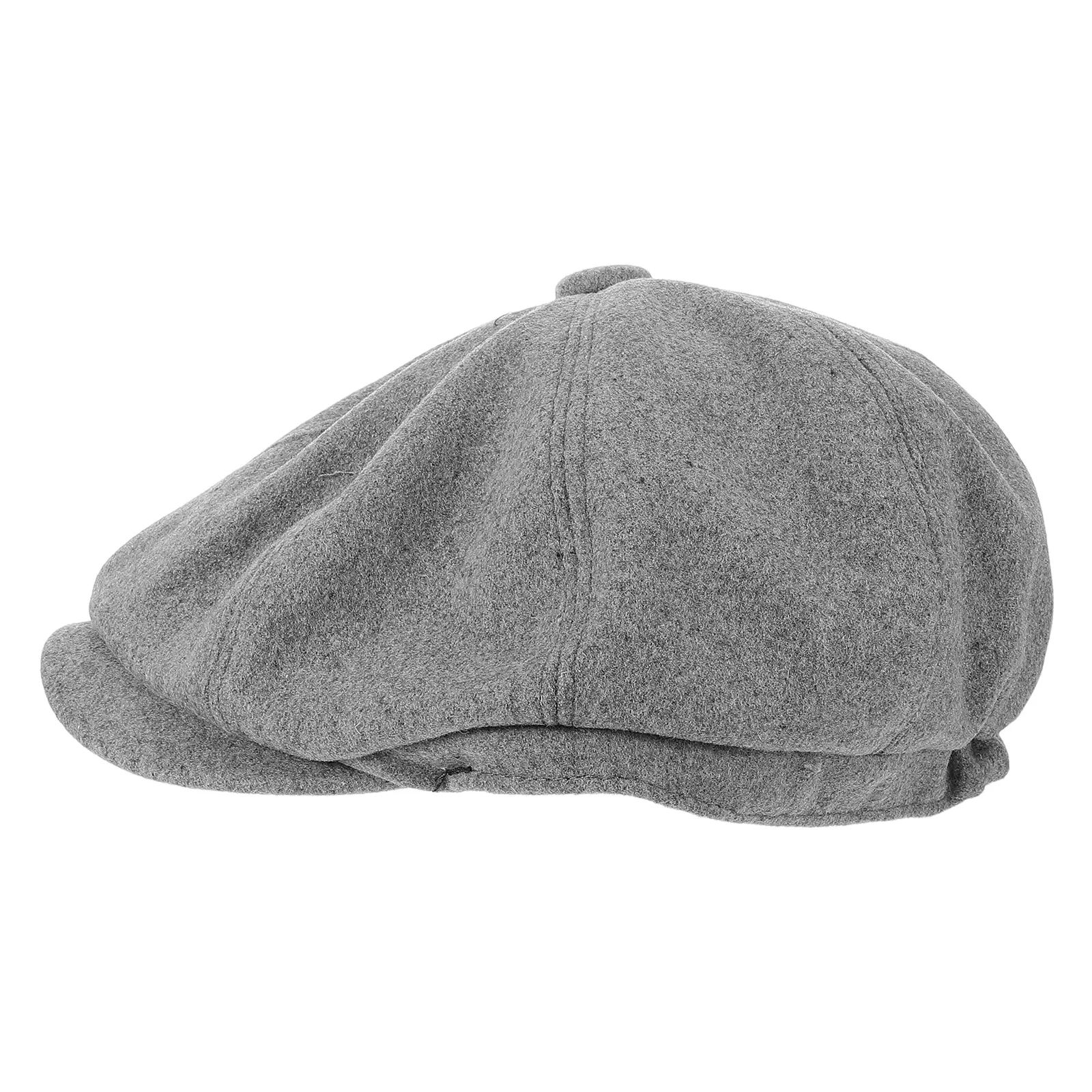 

Vintage Newsboy Cap Beret Hat Dark Grey Unisex Outdoor Casual Sunshade Fashionable Octagonal Design Breathable Comfortable Fit