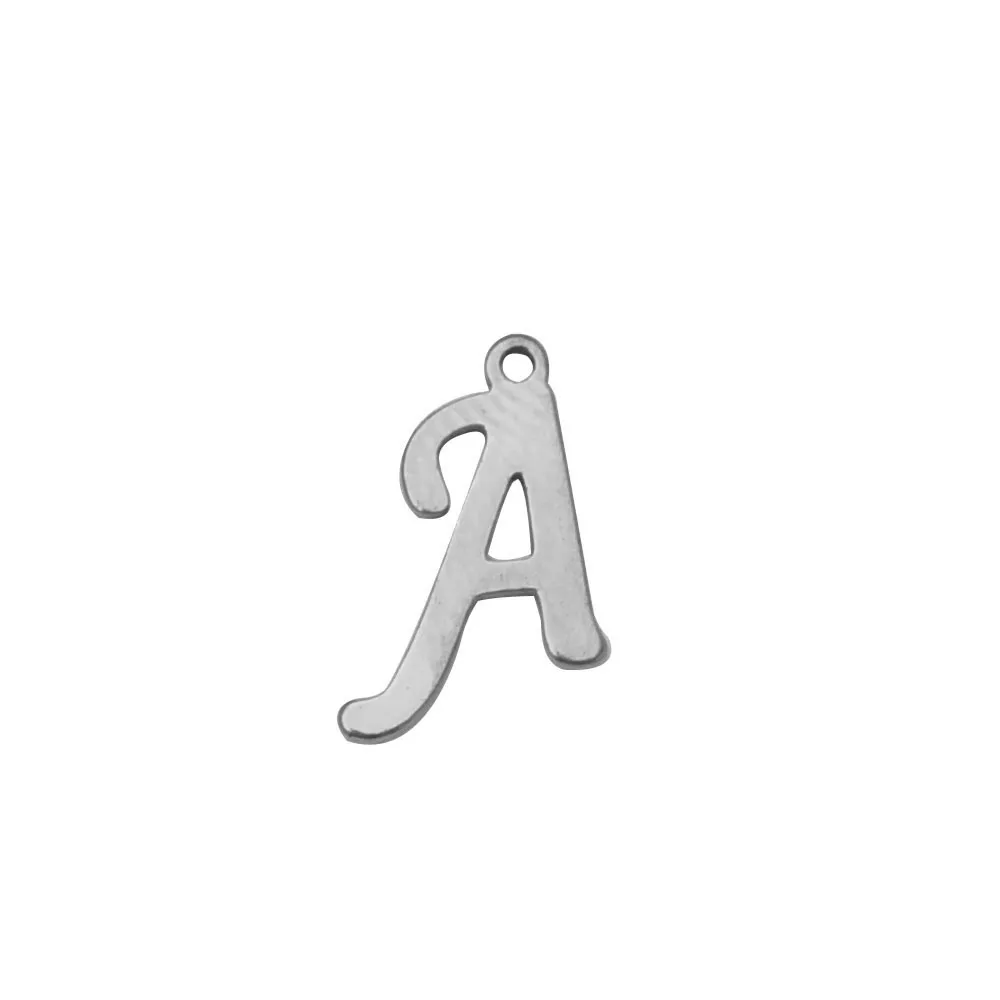 26/50pcs Stainless Steel 26 Letter Pendant Alphabet Charms DIY Name JewelryNecklace Bracelet Making Earring Findings