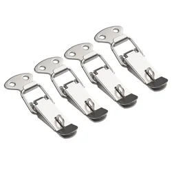 4pcs Latch Catch Stainless Steel Cabinet Boxes Handle Toggle Lock Clamp Hasp Door Hardware For Home Improvement