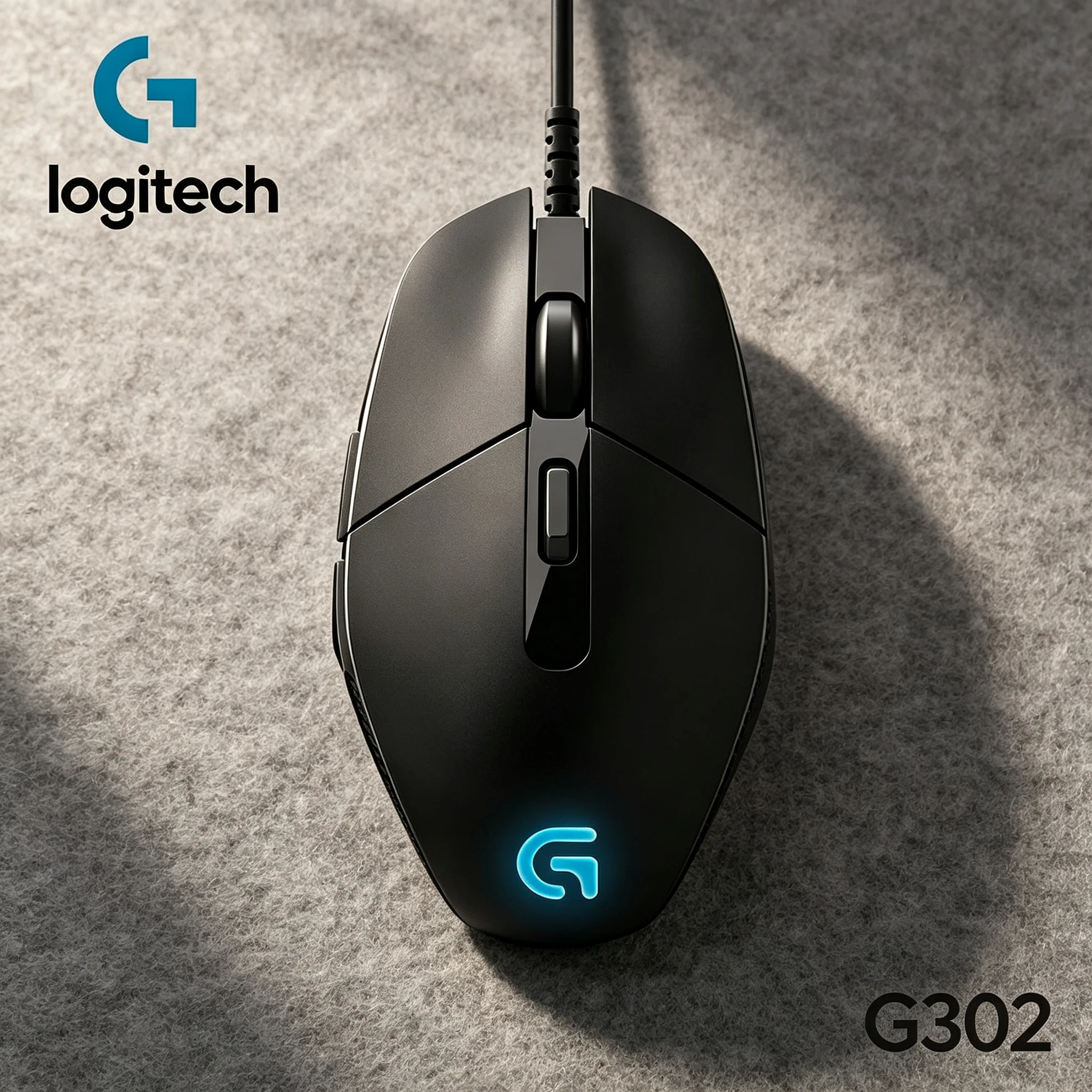 Logitech G302 Daedalus Prime USB Gaming Mouse 4000 DPI High Precision 6 Custom Buttons Mice For Game Player Daily Office Use