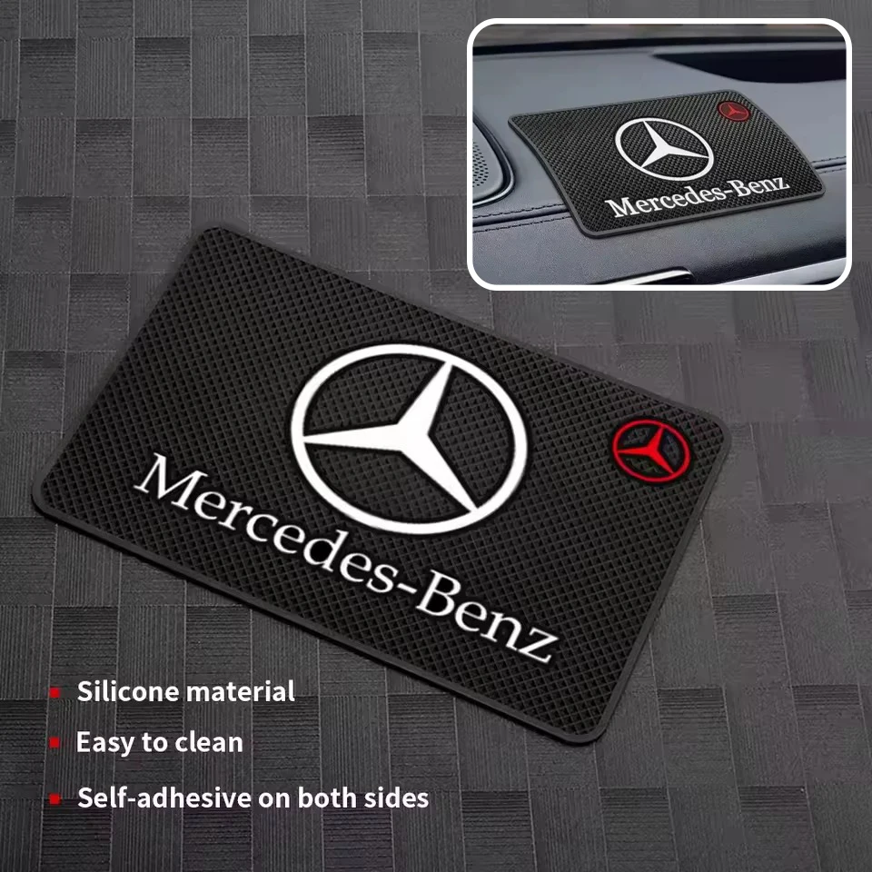 Car Interior Decor Non‑Slip Dashboard Mat Rubber Anti‑Slide Pad For Mercedes Benz W205 W207 W212 W166 W176 W204 W218 CLA GLA