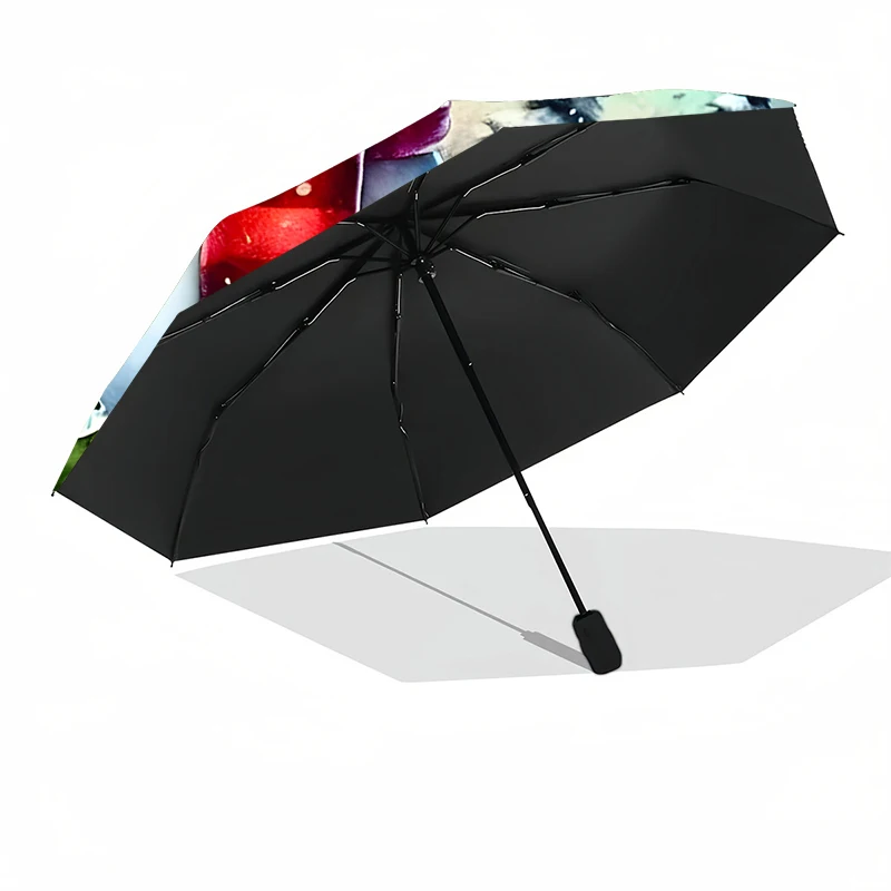 Modern Automatic Folding Umbrella - Compact 8-rib Design, Durable for Outdoor Daily Use, A Perfect Gift