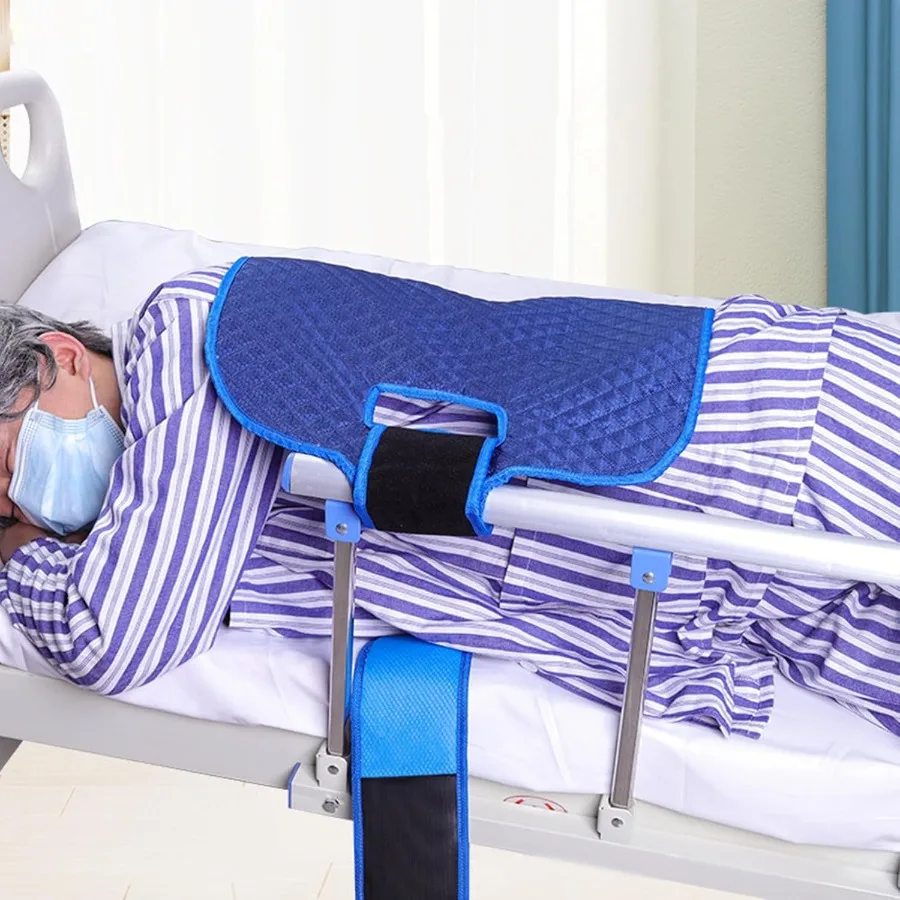 

Positioning Bed Pad with Hook-and-Loop Straps - Lifting Turning Repositioning Aid for Elderly Bedridden Incontinence Paralyzed