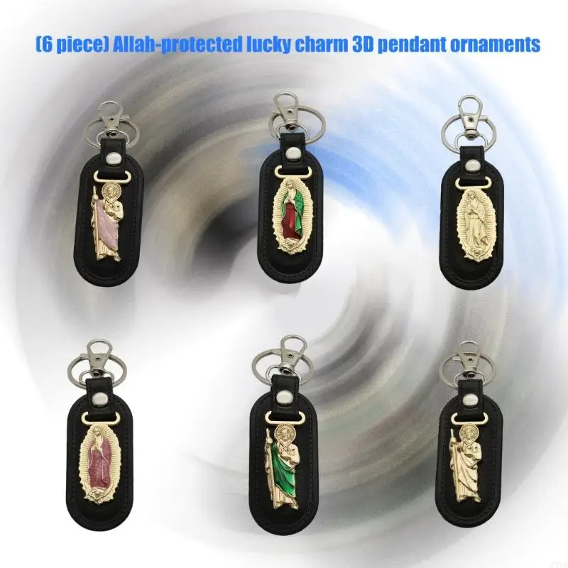  Pack of 6 Secure Lock Keyrings Feature Sturdy Construction Reliable