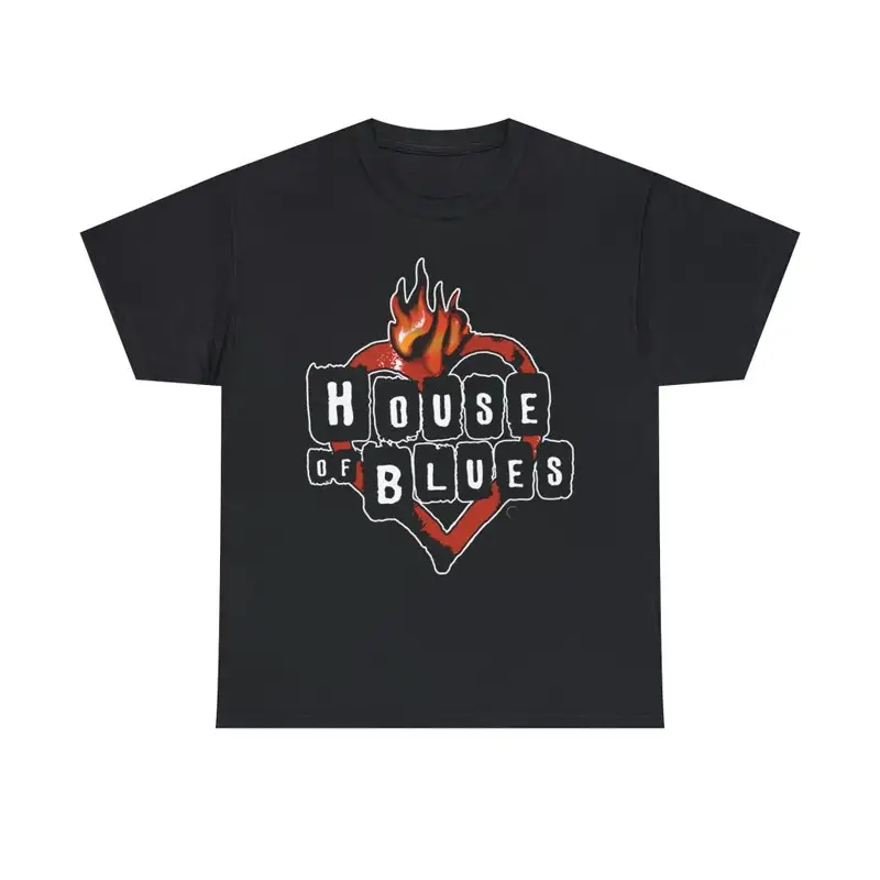 Vintage 90s house of blues Atlantic City  Cotton,Graphic Short Sleeve Crew Neck Cotton T-Shirt
