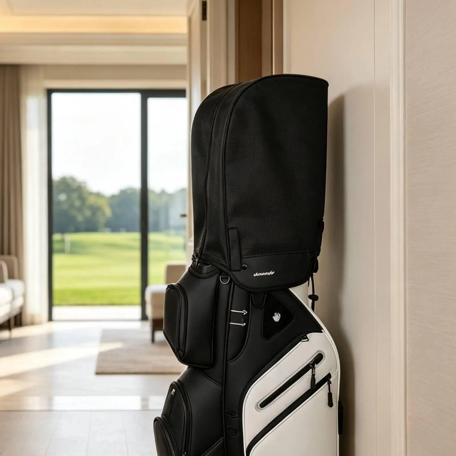 Golf Bag Rain Cover Waterproof Golf Bag Rain Hood Zippered Fitted for Golfers, Storage