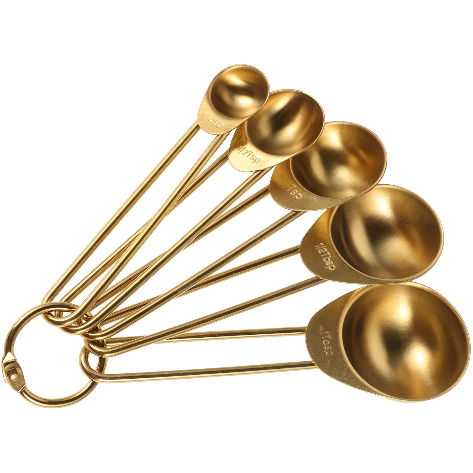 

1 Set Measuring Spoons Stainless Steel Precision-Engraved Matte Finish Kitchen Accessories For Baking Cooking Dry Ingredients