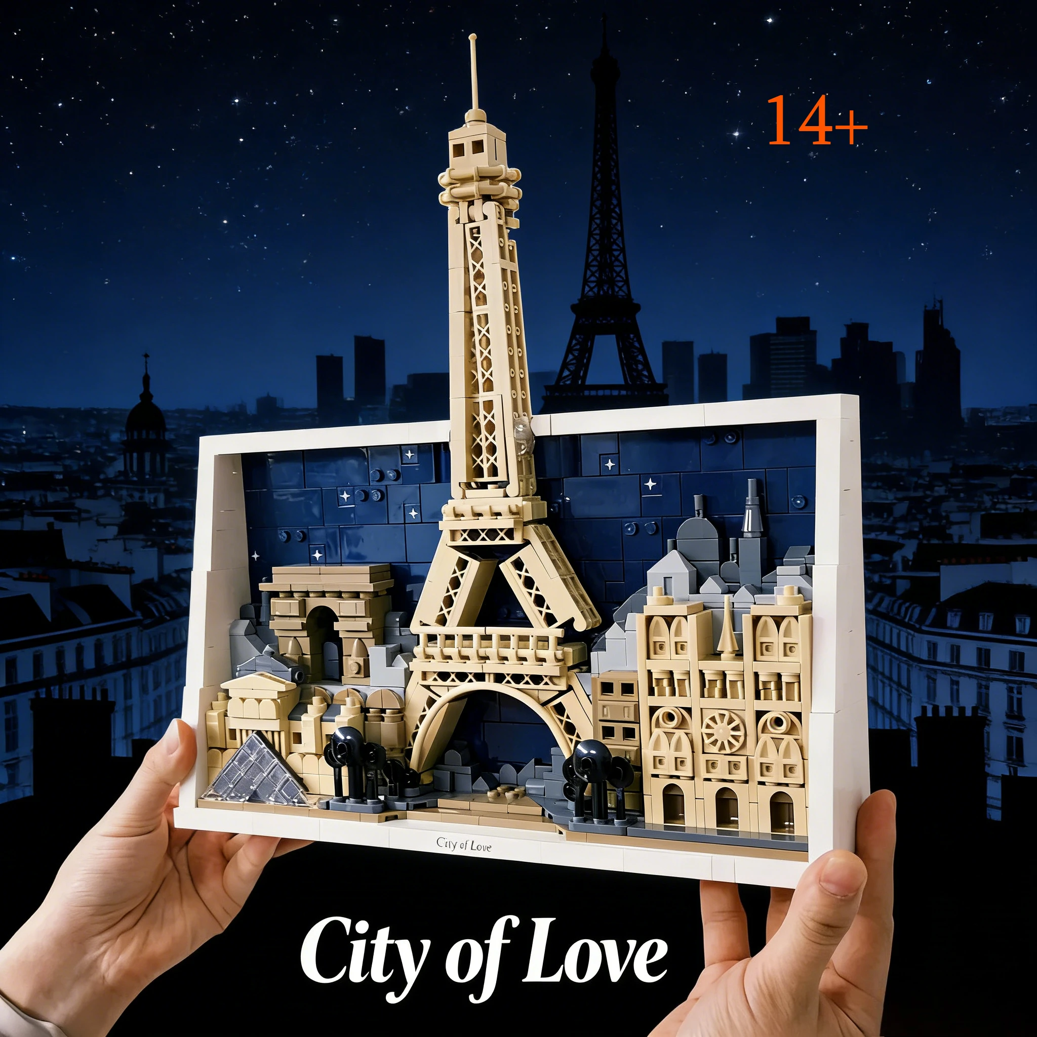 

Конструктор «Париж: Город любви» 2026, модель Эйфелевой башни 21064, развивающая игрушка-подарок для детей, мальчиков и девочек