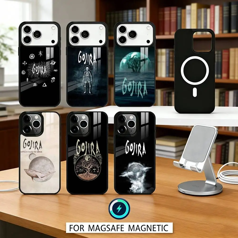 

G-GojiraS Fortitude Band Phone Case For iPhone17,16,15,14,13,12,Pro,Max,Magnetic For Magsafe Wireless Charging
