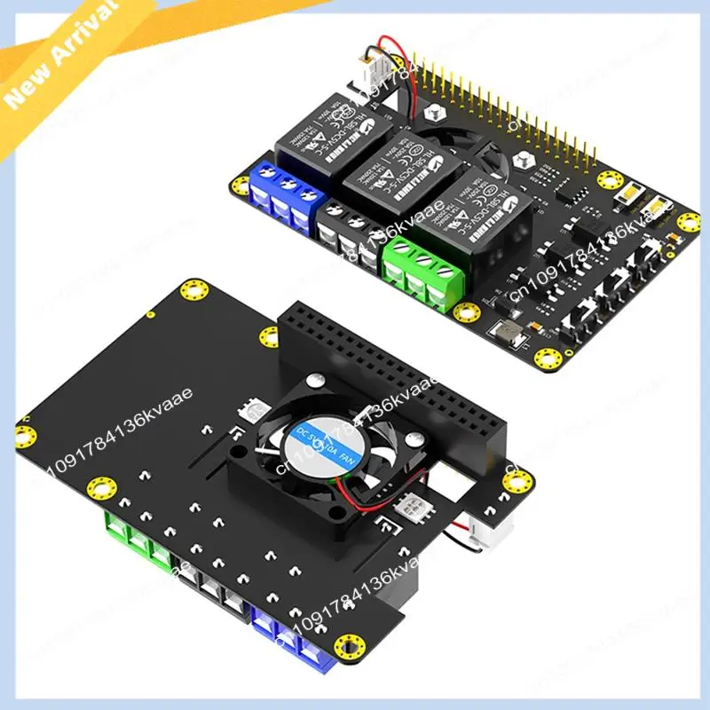 M01K Power Relay Board Expansion Module With Dual Cooling Fan Auto Color Changing LED For Raspberry Pi A+ 3A+ B+ 2B 3B 3B+ 4B