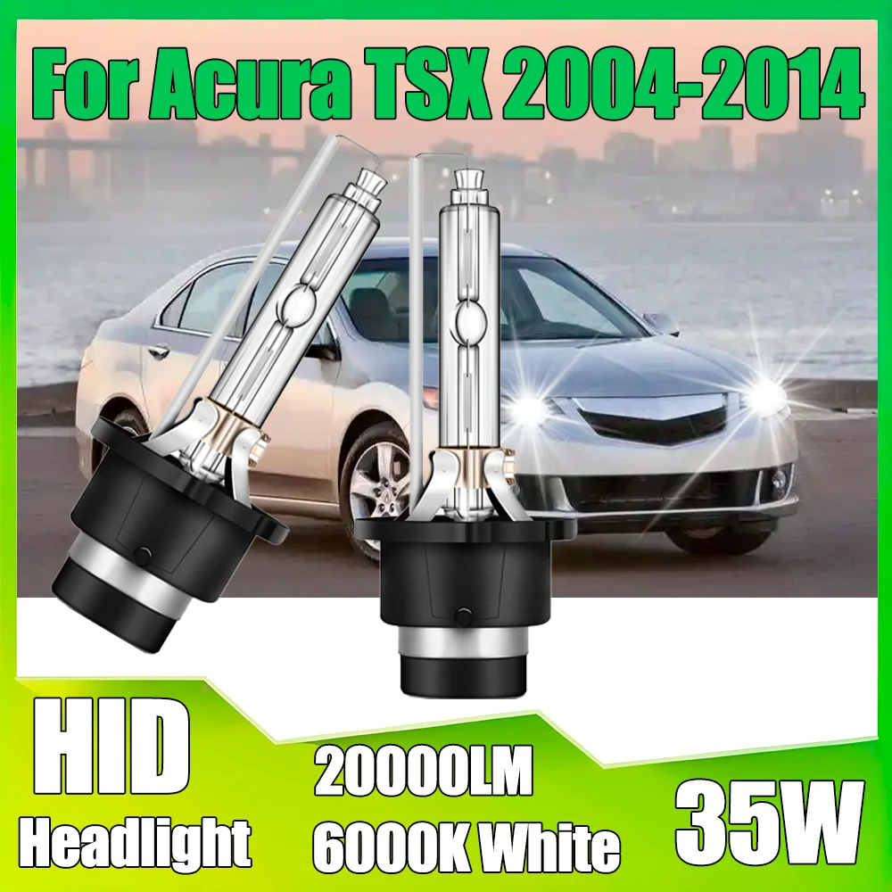 

2 шт. автомобильные передние фары 35 Вт Plug And Play HID ксеноновые фары 20000LM автоматические фары 12 В 6000 К белые для Acura TSX 2004-2014