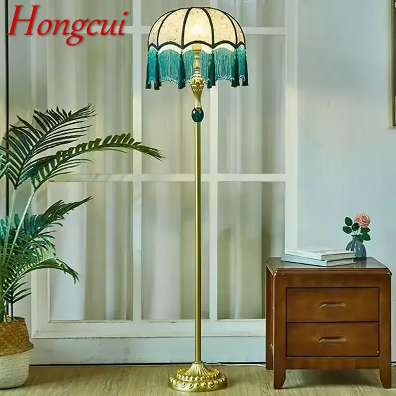 hongcui american retro frances borla lampada de assoalho moveis para casa sala e quarto villa e sofa borda original europeu 01