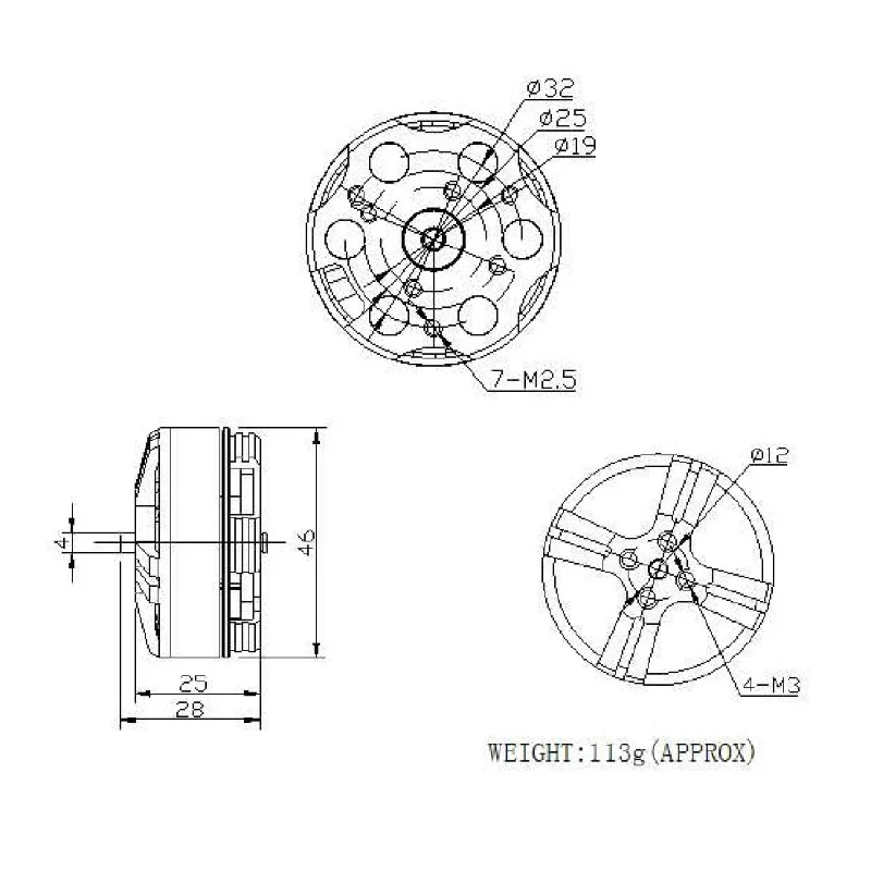 DysBE4108 Motore Multi Rotore Parte dell\'elicottero Tarot 4108 3-6S 380KV 480KV 580KV 720KV Tipo di disco Multi Rotore Parti di motori brushless