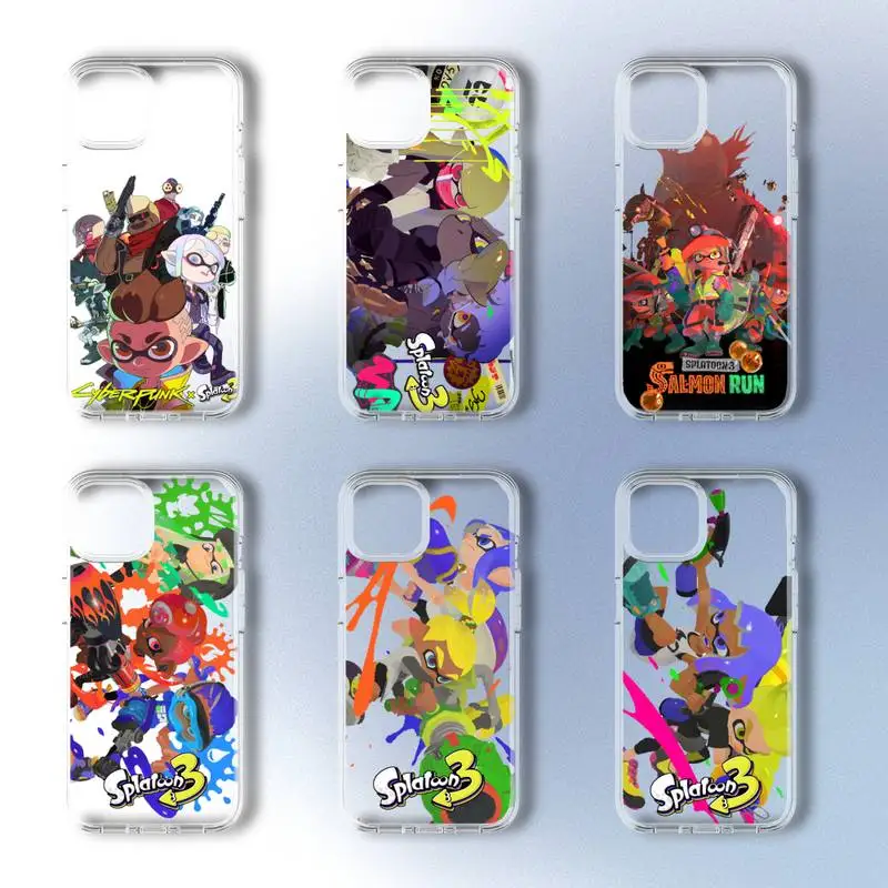 Game Splatoon 3 Phone Case For Samsung GalaxyS20 S21 S30 FE Lite Plus A21 A51S Note20 Transparent Shell