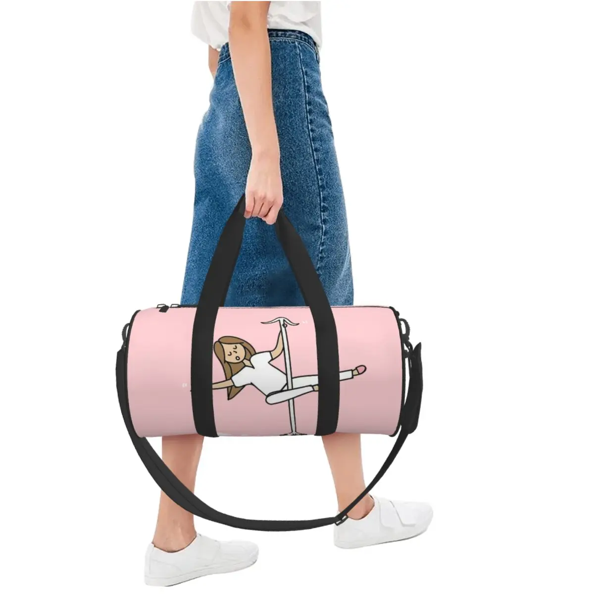 Fun Nurse Cartoon Sports Gym Bag with Pocket Enfermera En Apuros Weekender Duffel Bags for Women Men Swim Sports Travel Backpack