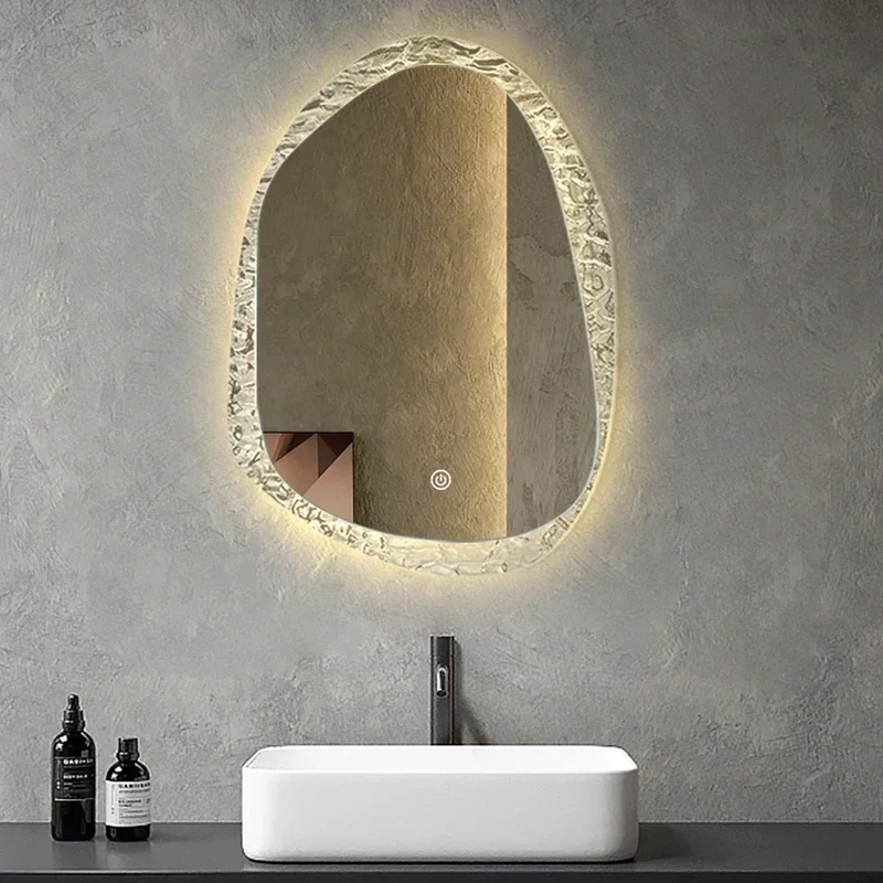 Decorative Mirrors Wall Art Large Size Mirror Led Lighting Floor Irregular Decoration Tulip Lamp Bathroom Round Shower Full Body