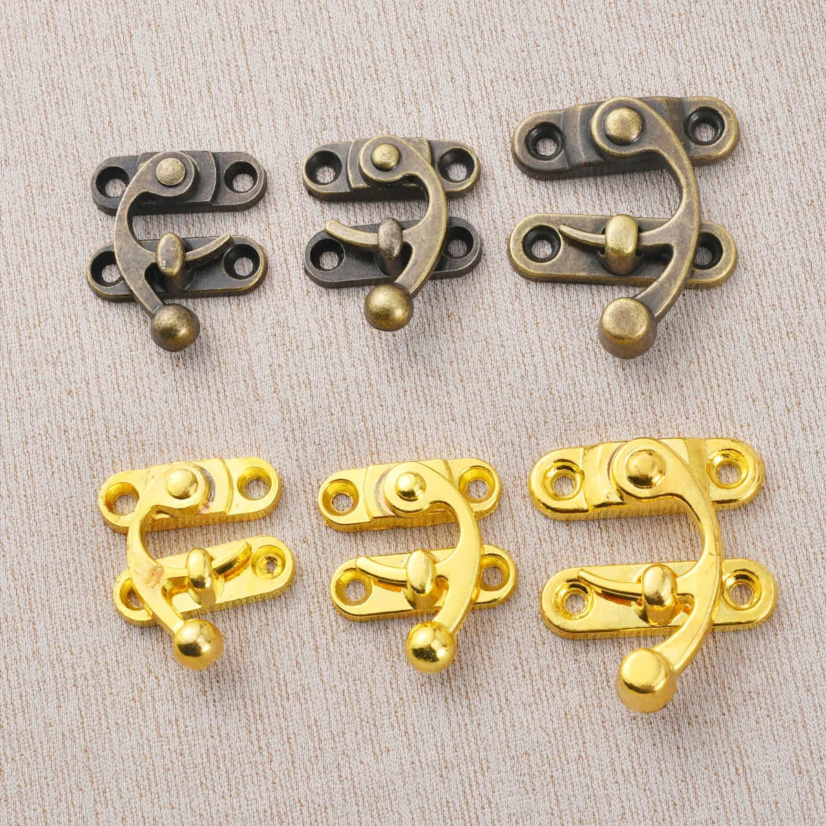 

Vintage Leather Lock Hook Zinc Alloy Antique Box Clasp Decorative Hardware for Wooden Case Gift Packaging Accessories